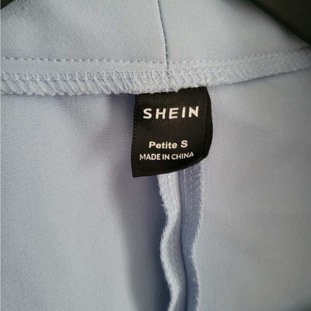 SHEIN Blue Blazer with Shawl Collar and Three-Quarter Sleeves - Picture 2 of 2